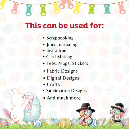 Easter Hat Alphabet PNG | Whimsical Egg Hunt Letters | Cute Spring Clipart for Sublimation & Crafts - Image 4